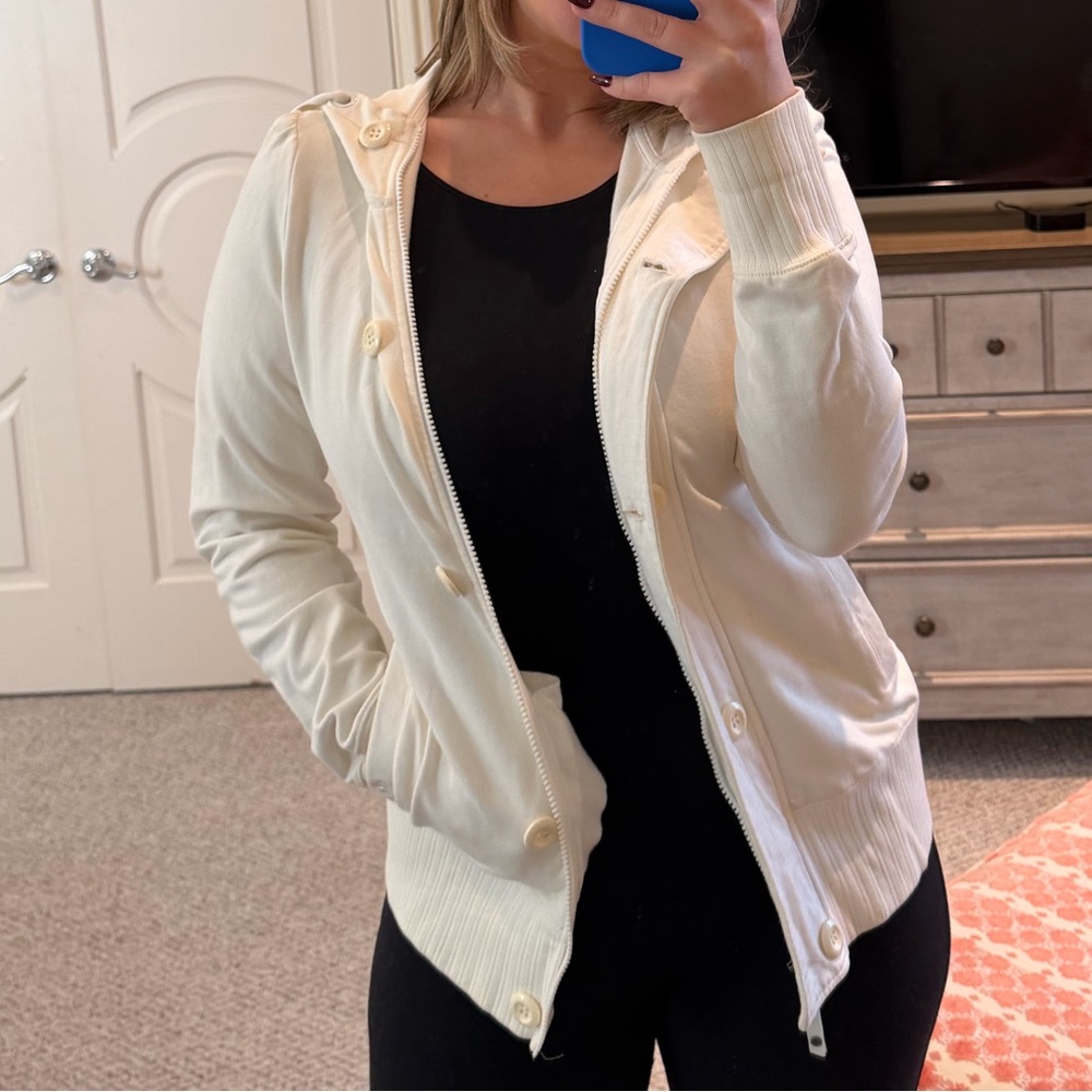 The North Face Women's White Button-Up Jacket